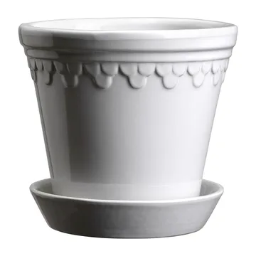Köpenhamn krukke glasert - Mineral White (hvit), Ø25 cm - Bergs Potter