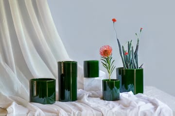 Romeo vase glasert Ø12 cm - Green - Bergs Potter