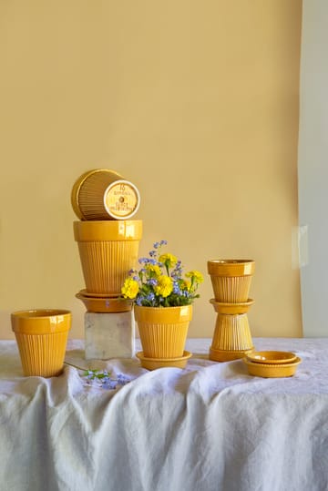 Simona krukke glasert Ø18 cm - Yellow - Bergs Potter