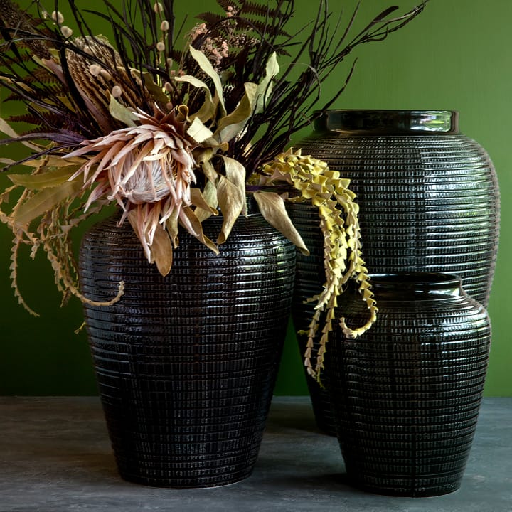 Willow vase glassert 25 cm - Black diamond - Bergs Potter