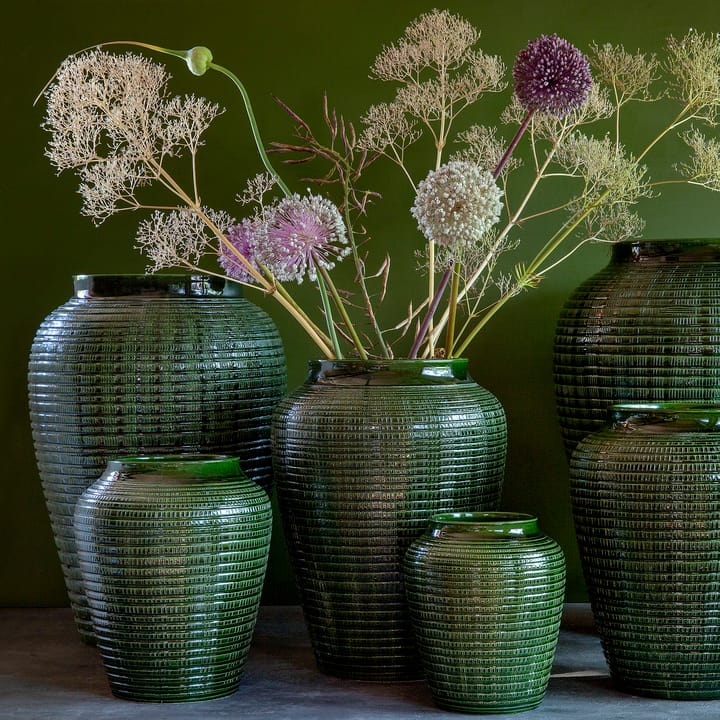 Willow vase glassert 25 cm - Green emerald - Bergs Potter