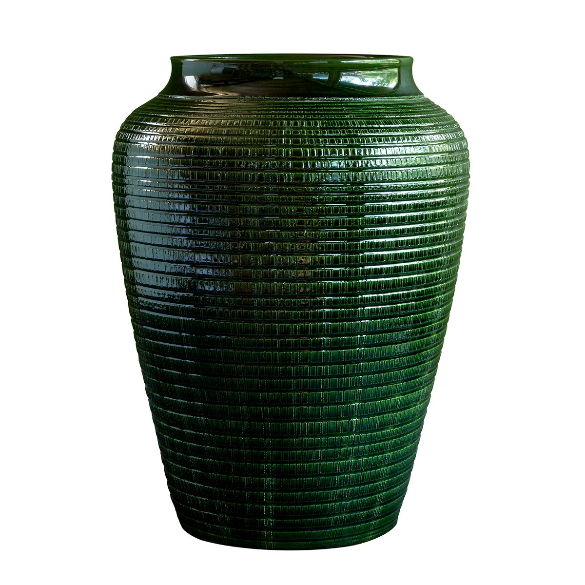 Bilde av Bergs Potter Willow vase glassert 35 cm Green emerald