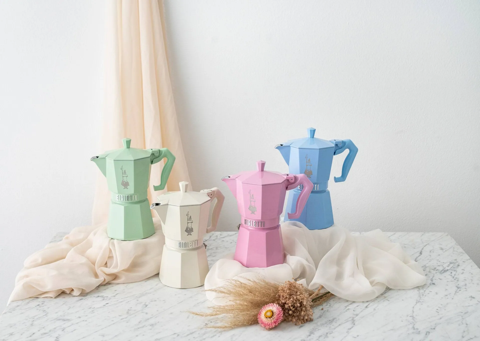 Bialetti eksklusiv mokkakanne, Creme, 6 kopper Bialetti