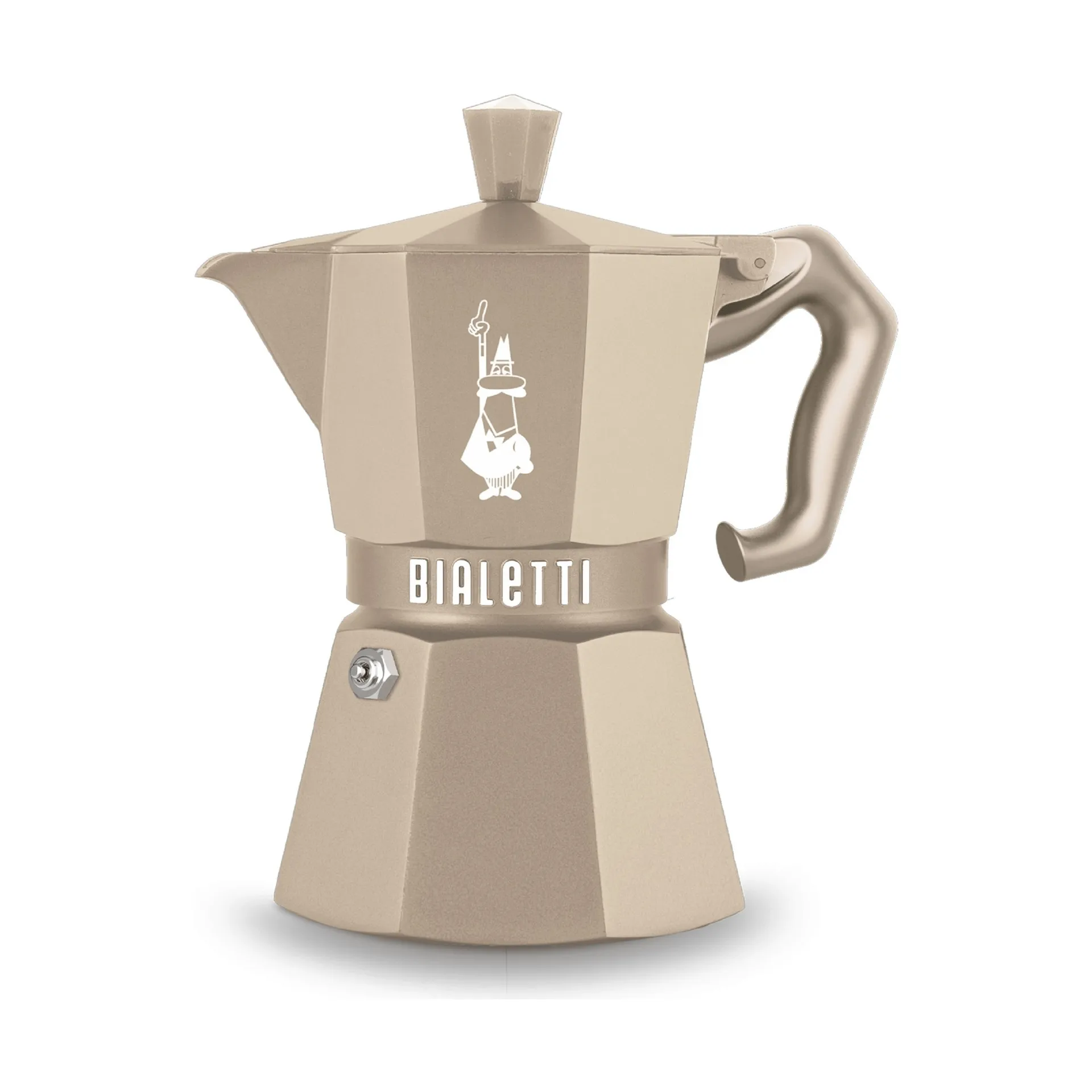 Bialetti eksklusiv mokkakanne induksjon, Beige, 3 kopper Bialetti