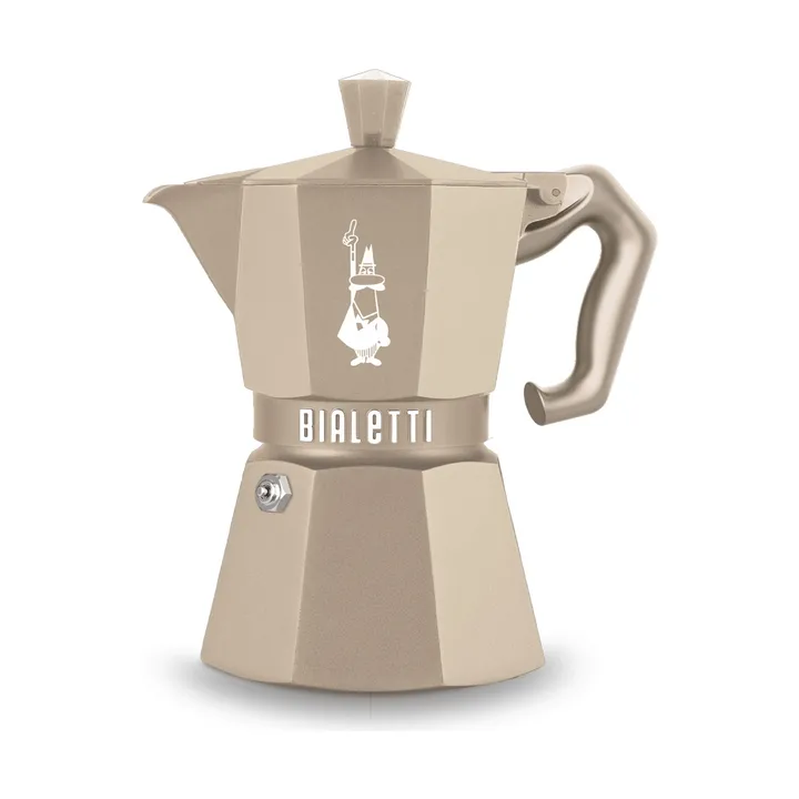 Bialetti eksklusiv mokkakanne induksjon - Beige, 3 kopper - Bialetti