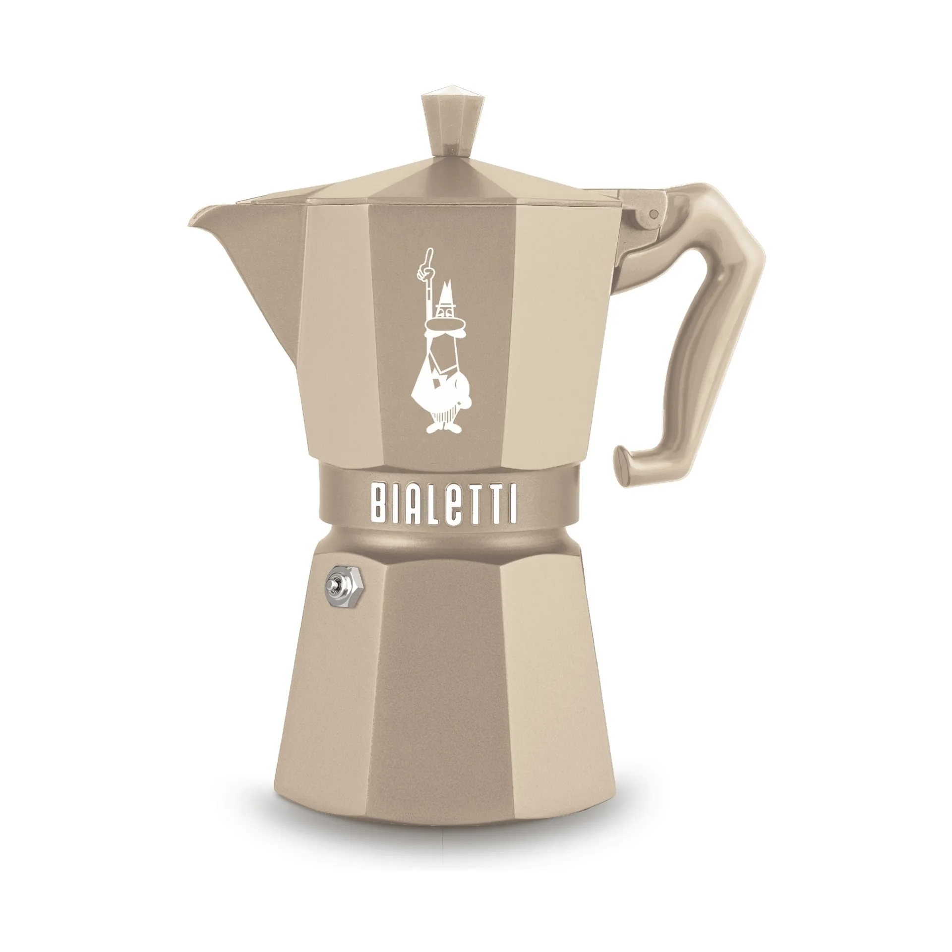 Bialetti eksklusiv mokkakanne induksjon, Beige, 6 kopper Bialetti