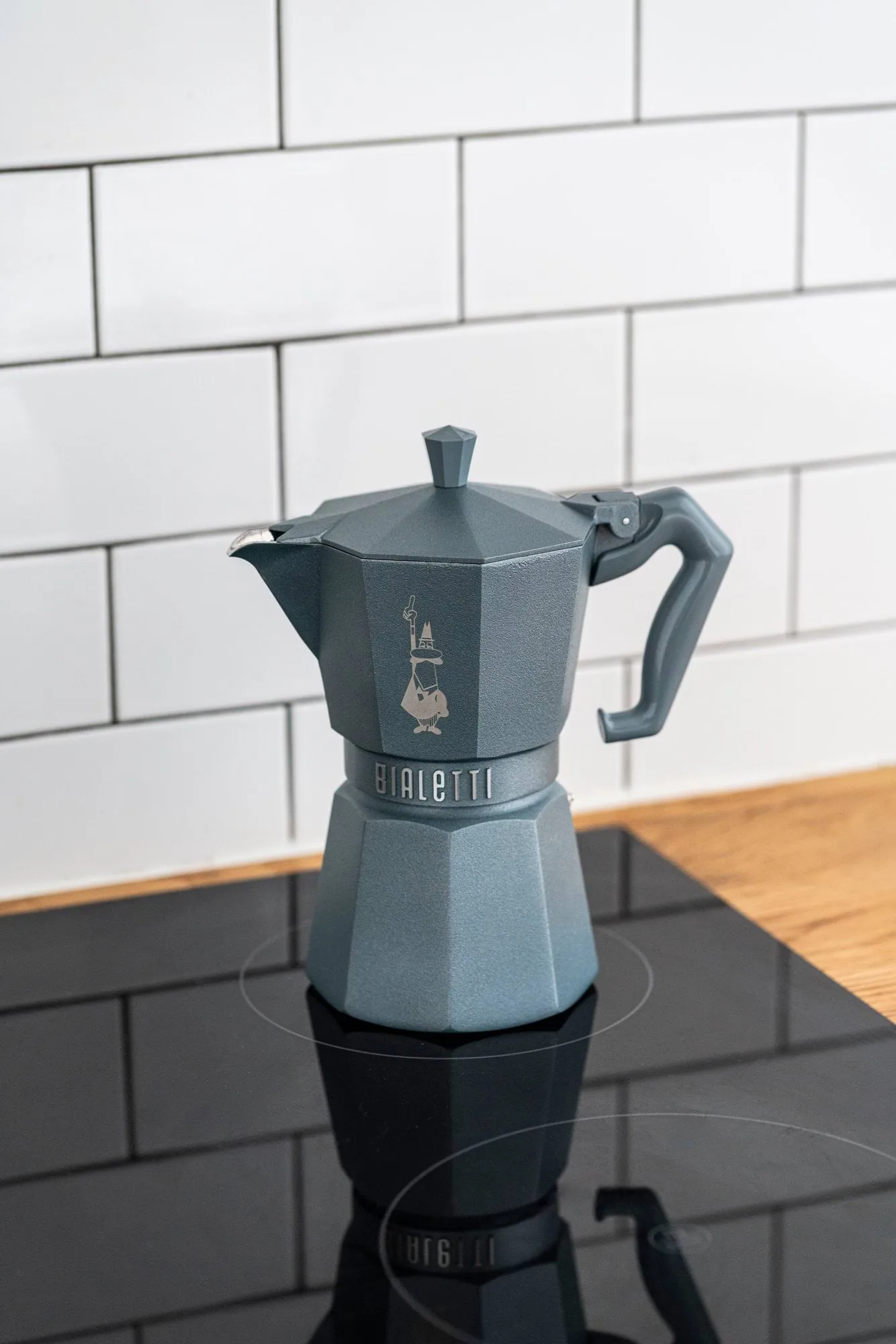 Bialetti eksklusiv mokkakanne induksjon, Grå, 3 kopper Bialetti