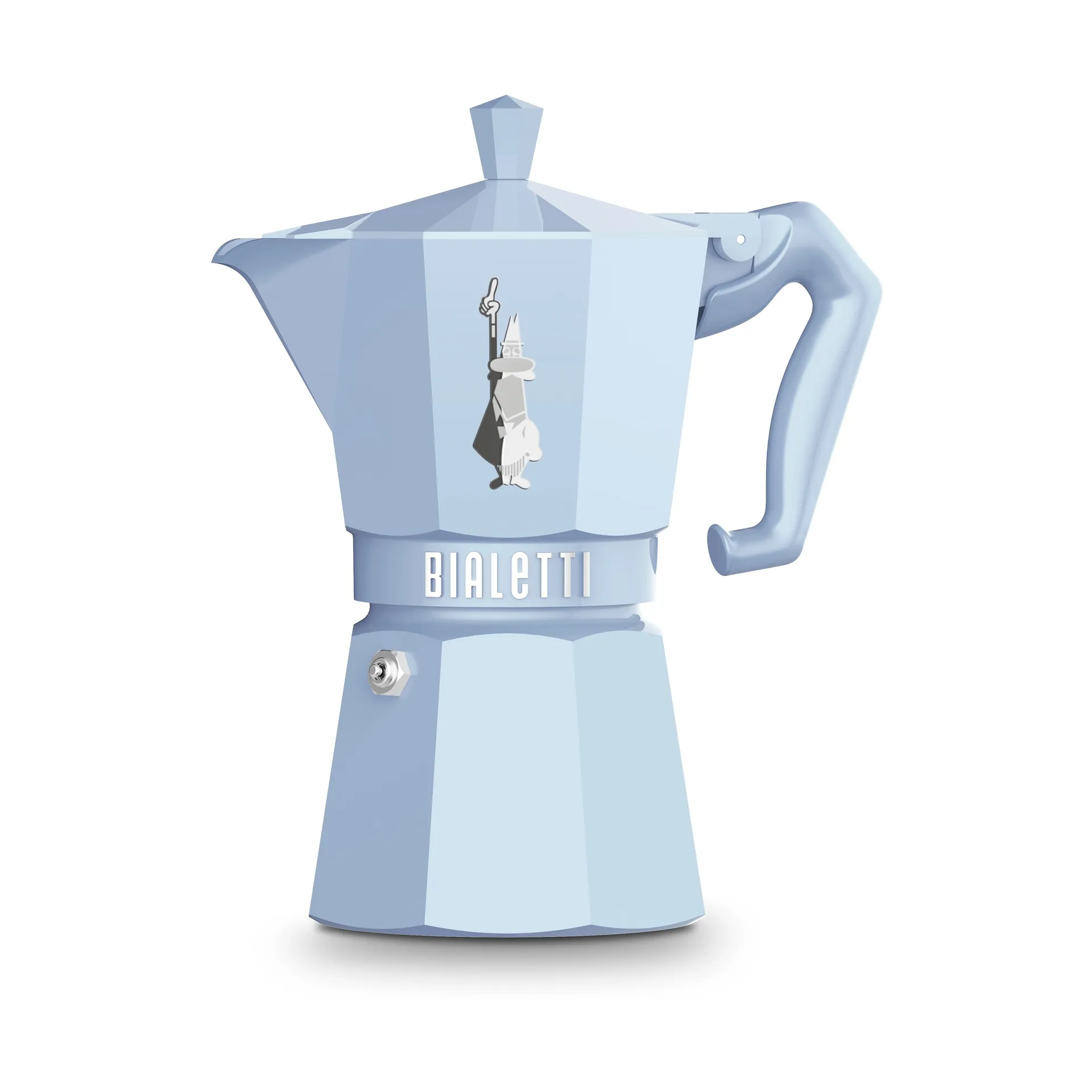 Bialetti eksklusiv mokkakanne, Lyseblå, 6 kopper Bialetti