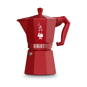 Bialetti eksklusiv mokkakanne - Rød, 6 kopper - Bialetti