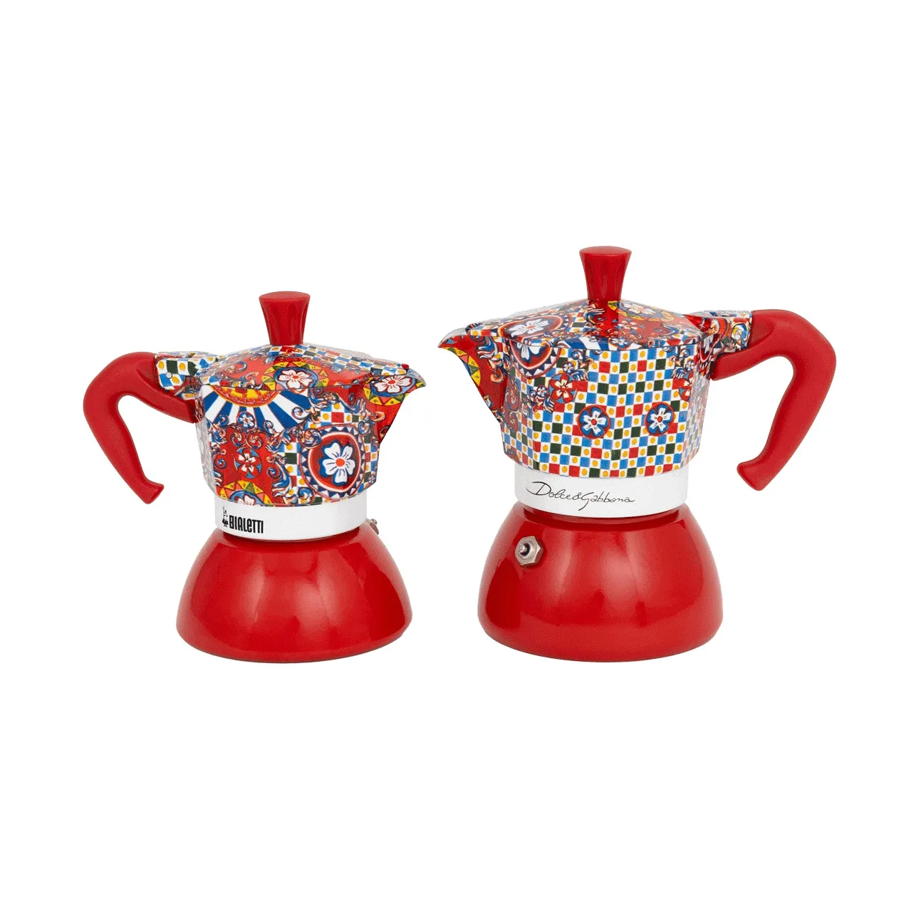 Bialetti x Dolce & Gabbana mokkakanne induksjon, Sicilian cart, 2 kopper Bialetti