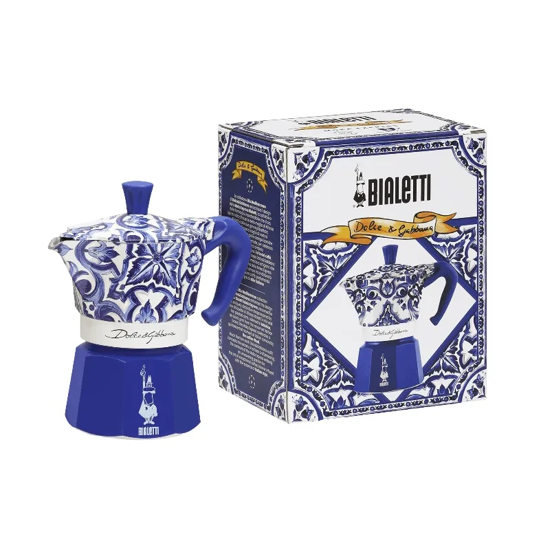 Bialetti x Dolce & Gabbana mokkakanne, Mediterraneo, 3 kopper Bialetti