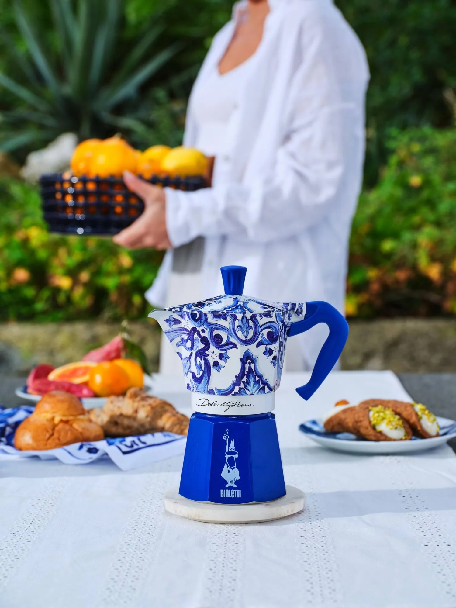 Bialetti x Dolce & Gabbana mokkakanne, Mediterraneo, 3 kopper Bialetti