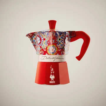 Bialetti x Dolce & Gabbana mokkakanne - Sicilian cart, 3 kopper - Bialetti