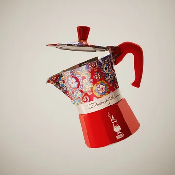 Bialetti x Dolce & Gabbana mokkakanne - Sicilian cart, 3 kopper - Bialetti