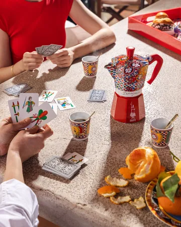 Bialetti x Dolce & Gabbana mokkakanne - Sicilian cart, 3 kopper - Bialetti