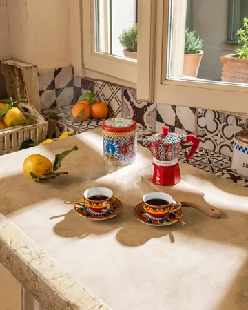 Bialetti x Dolce & Gabbana mokkakanne - Sicilian cart, 6 kopper - Bialetti