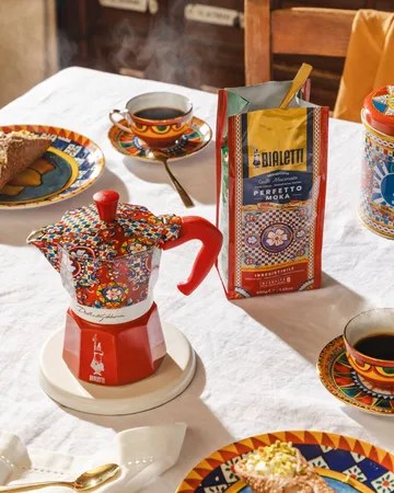 Bialetti x Dolce & Gabbana mokkakanne - Sicilian cart, 6 kopper - Bialetti