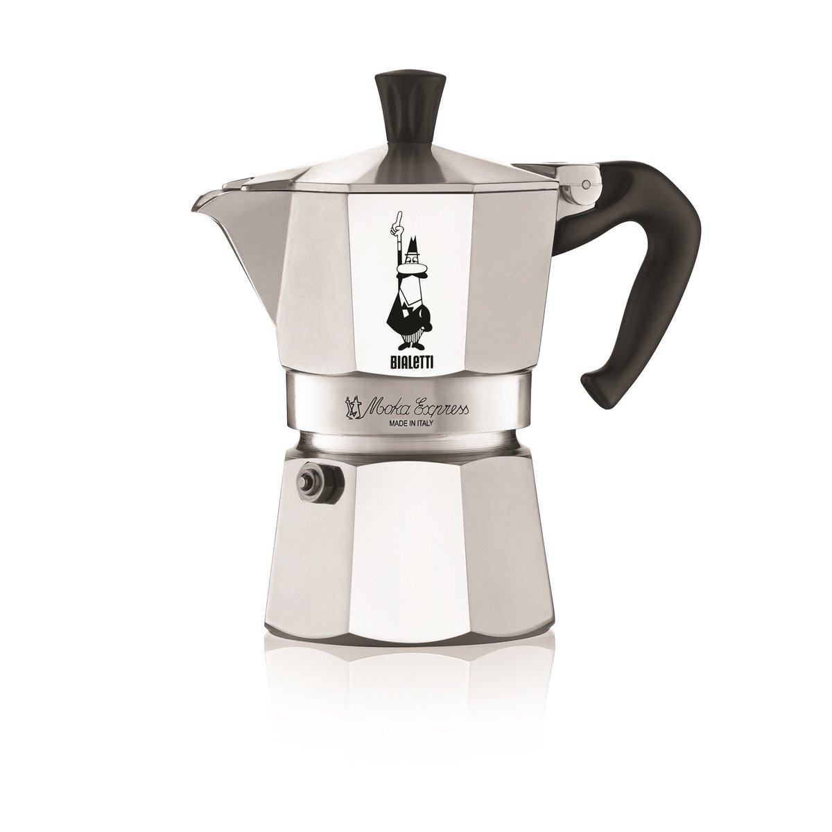 Bialetti Moka espressokanne 3 kopper Slv | Skandinavisk Design | Sølv