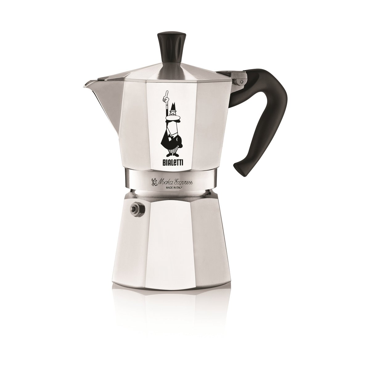Bialetti Moka espressokanne 6 kopper Slv | Skandinavisk Design | Sølv