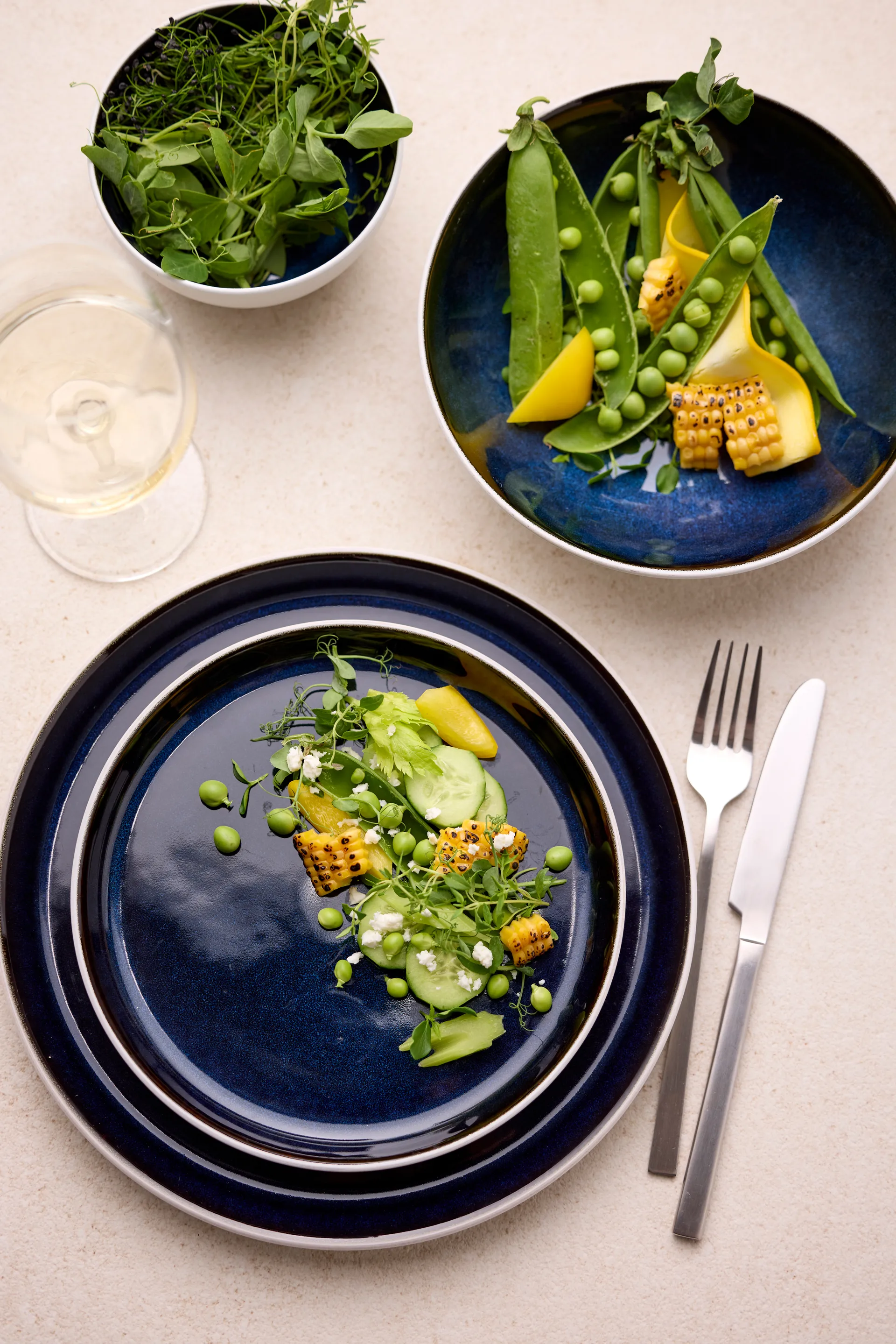 Bitz bolle gastro Ø12 cm, Hvit-mørk blå Bitz