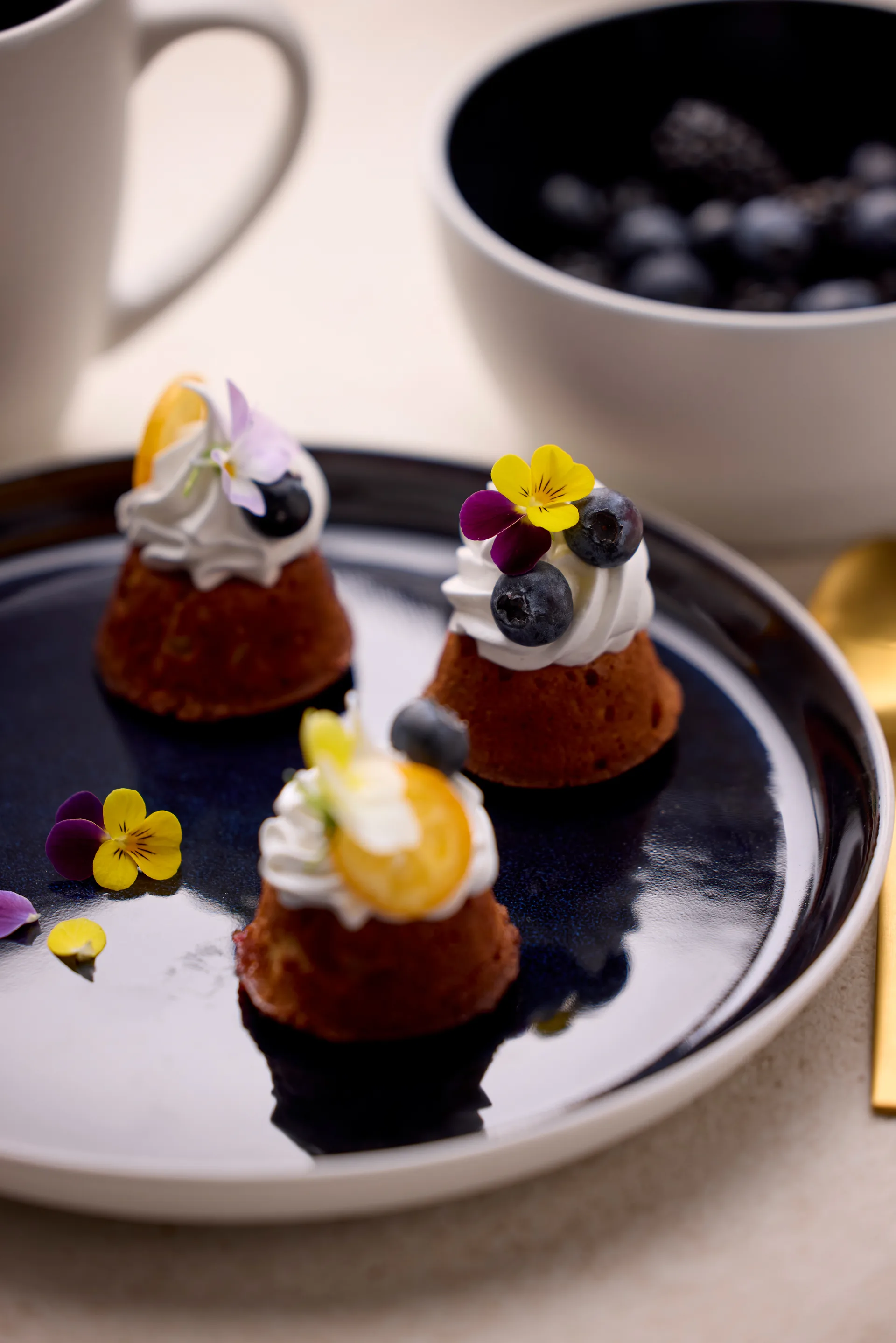 Bitz bolle gastro Ø12 cm, Hvit-mørk blå Bitz