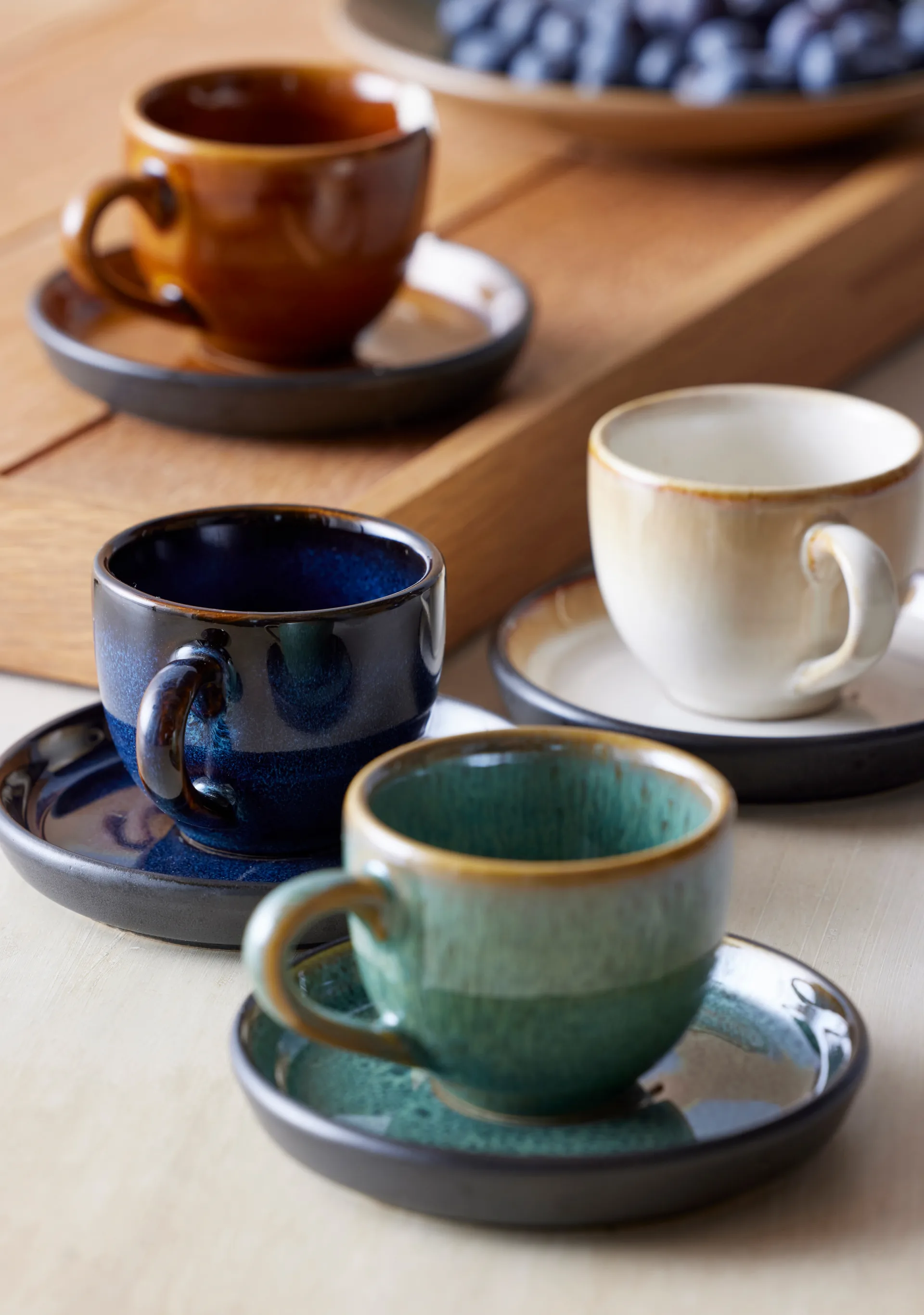 Bitz espressokopp med fat 7 cl, Kremhvit Bitz