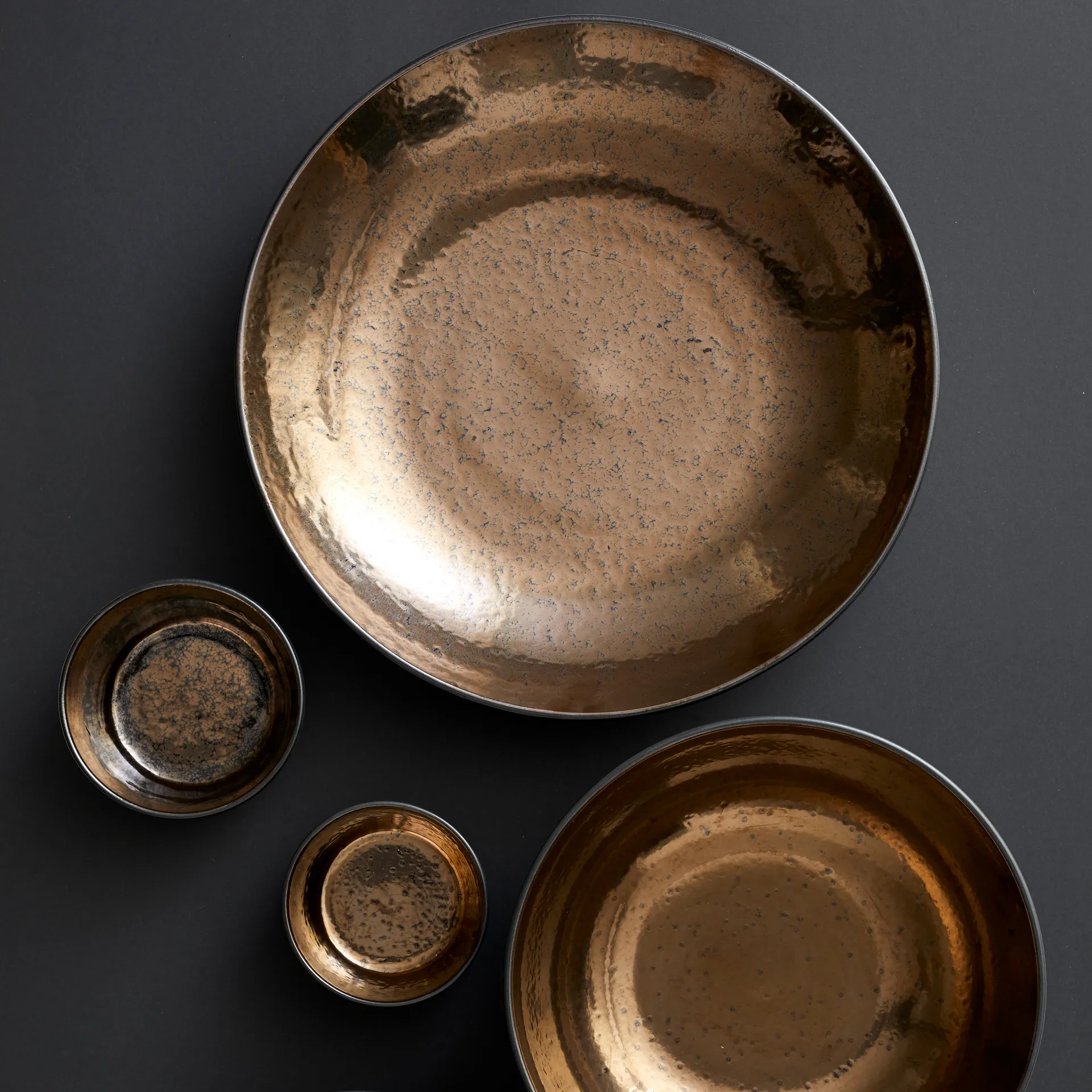 Bitz fat Ø 40 cm svart, Svart-brons Bitz