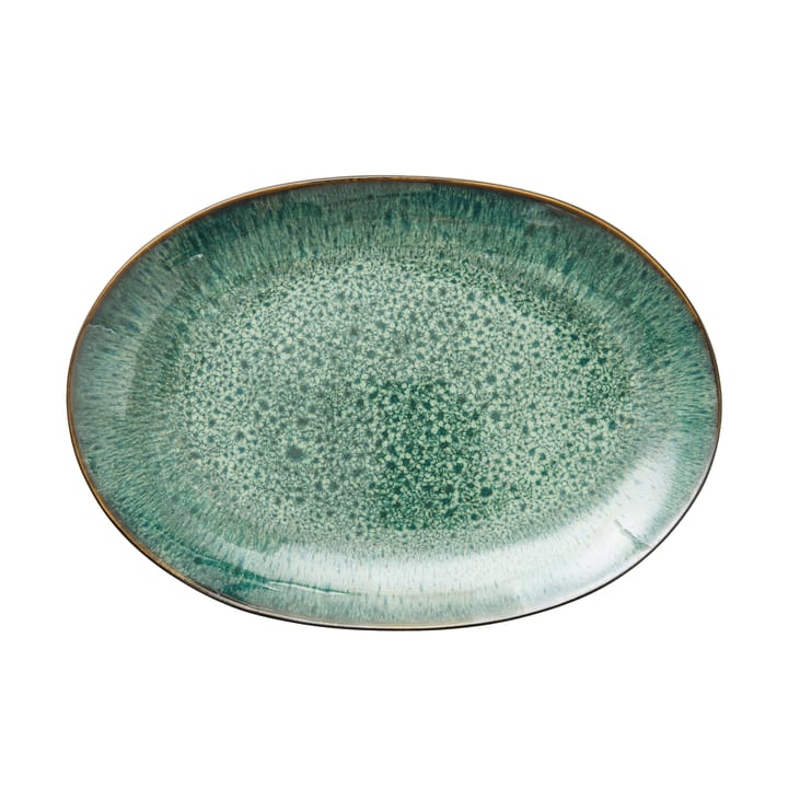 Bitz fat ovalt 25x36 cm - Svart-grønn - Bitz
