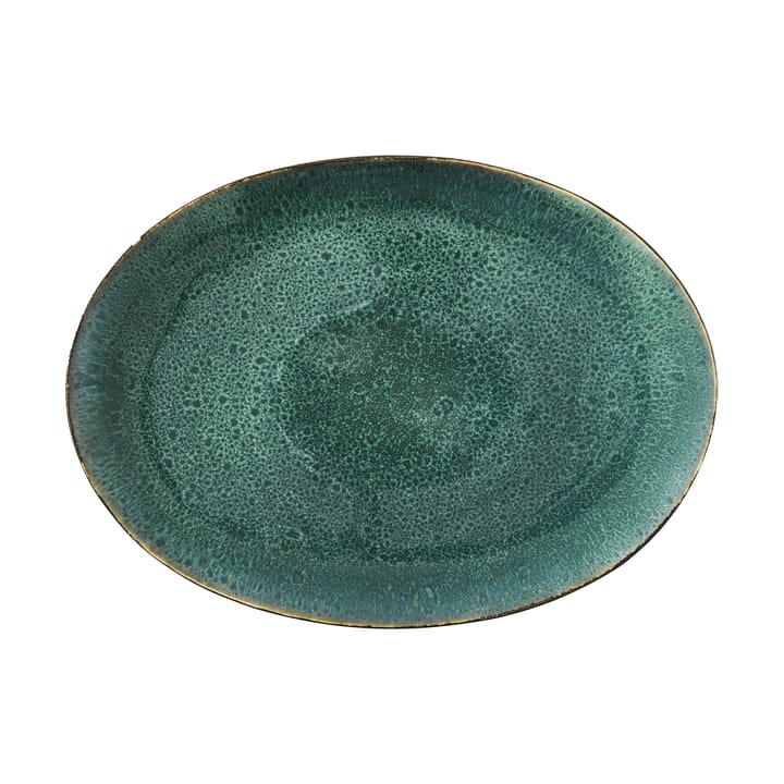 Bitz oval fat 45x34 cm - Svart-grønn - Bitz