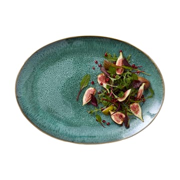 Bitz oval fat 45x34 cm - Svart-grønn - Bitz