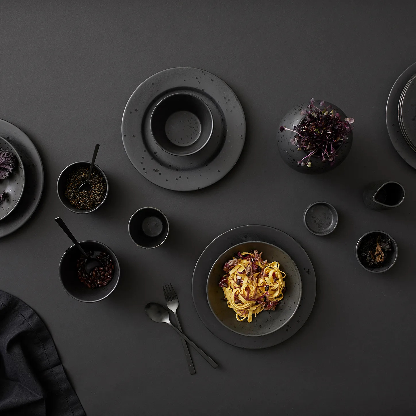 Bitz pastaskål Ø20 cm matt, Svart Bitz