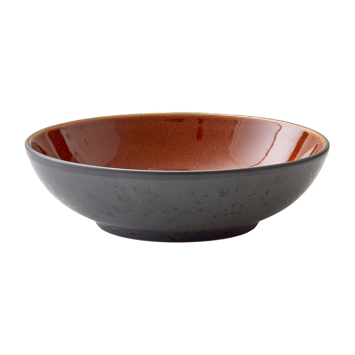 Bitz pastaskål Ø20 cm svart Svart-amber | Skandinavisk Design | Dype tallerkener | Svart