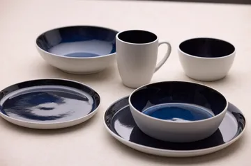 Bitz pastaskål gastro Ø20 cm - Hvit-mørkblå - Bitz