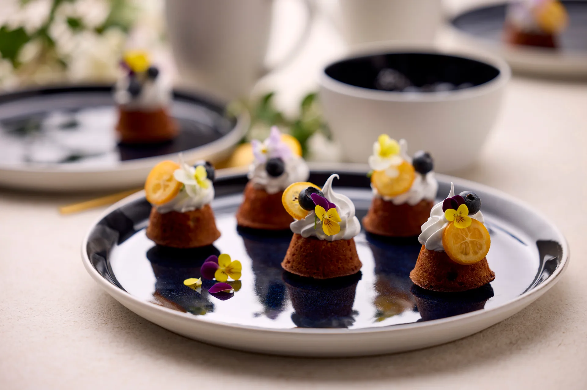 Bitz tallerken gastro Ø27 cm, Hvit-mørk blå Bitz