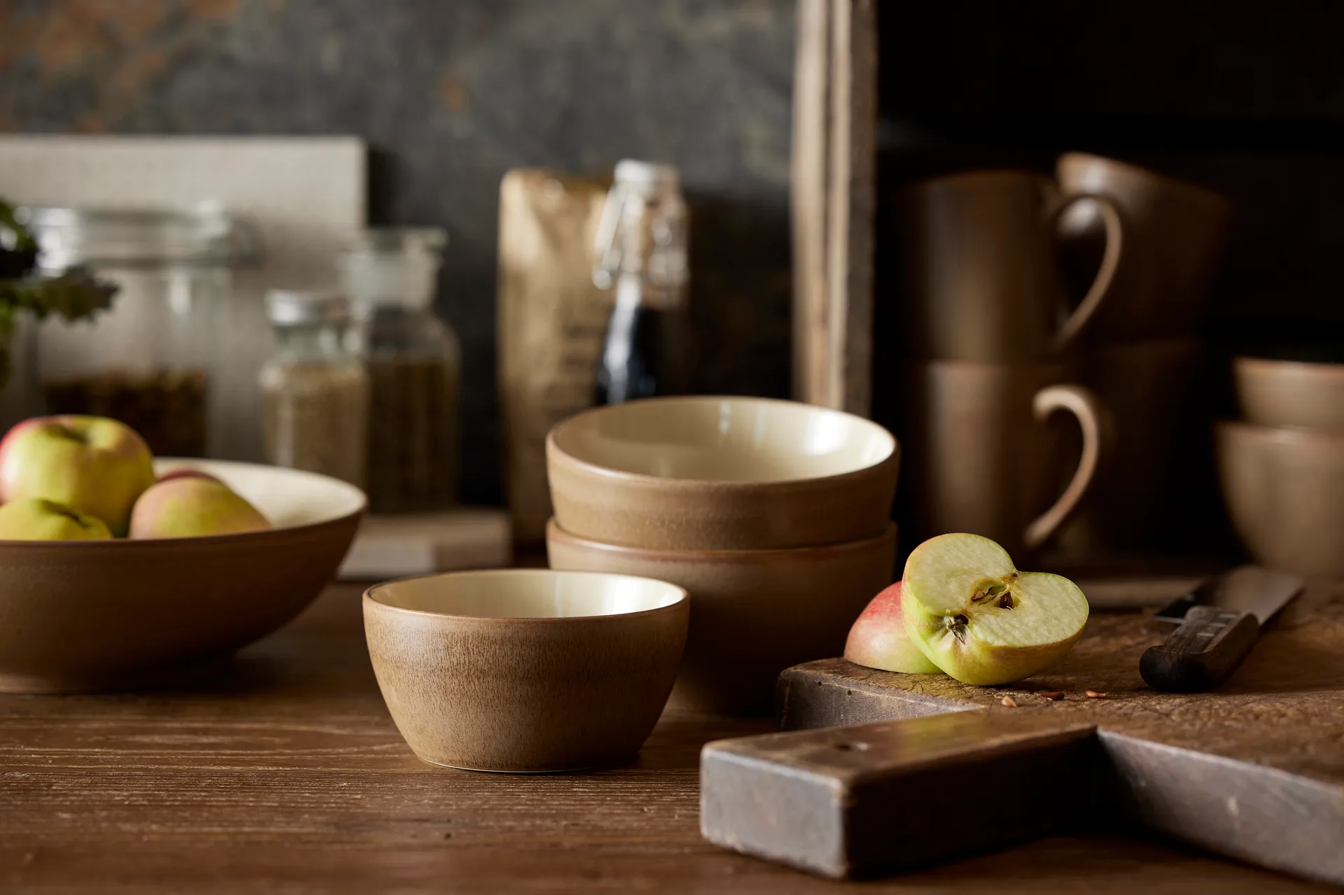 Bitz Wood salatskål Ø 24 cm, Wood-sand Bitz