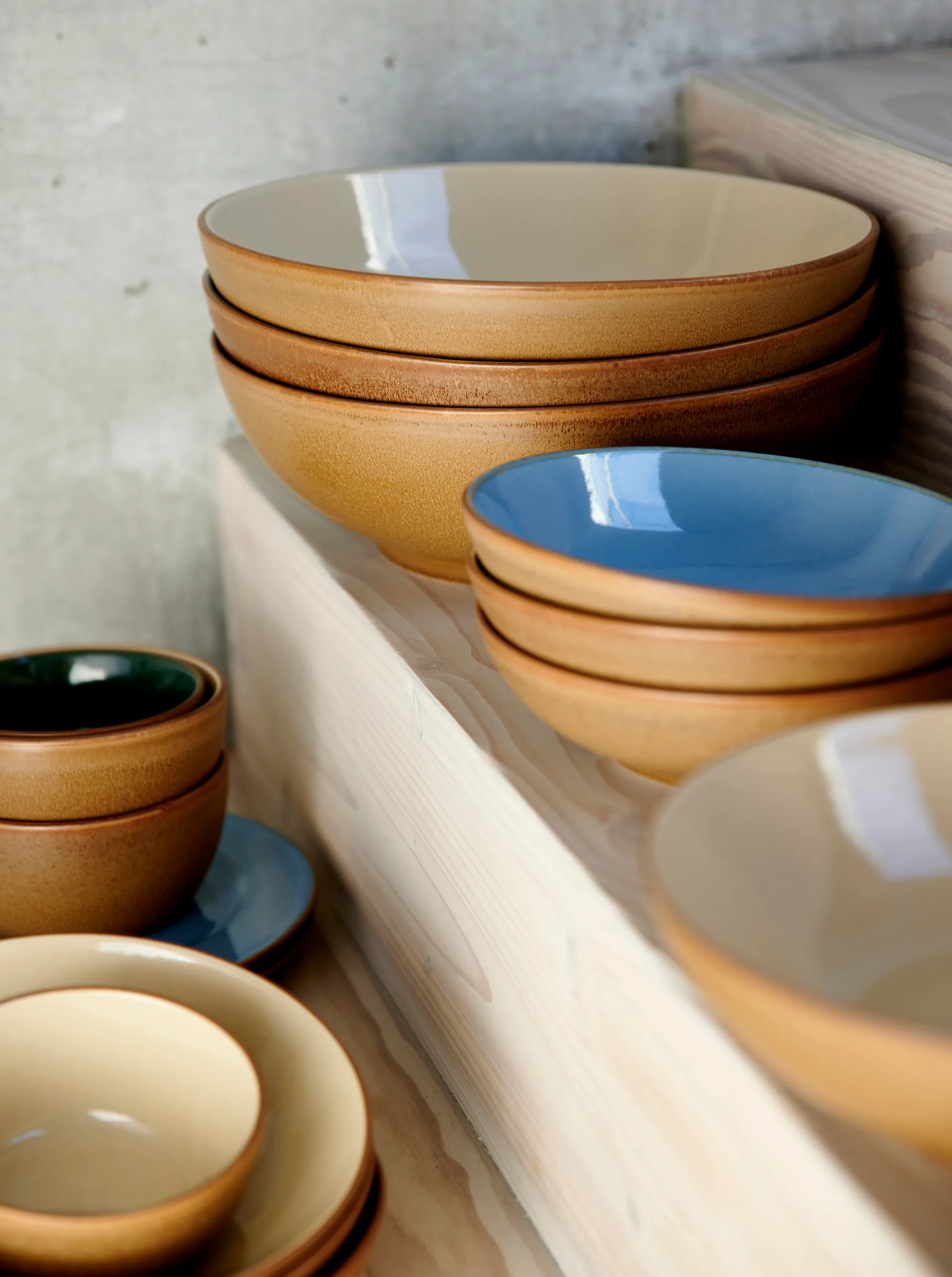 Bitz Wood salatskål Ø 30 cm, Wood-sand Bitz