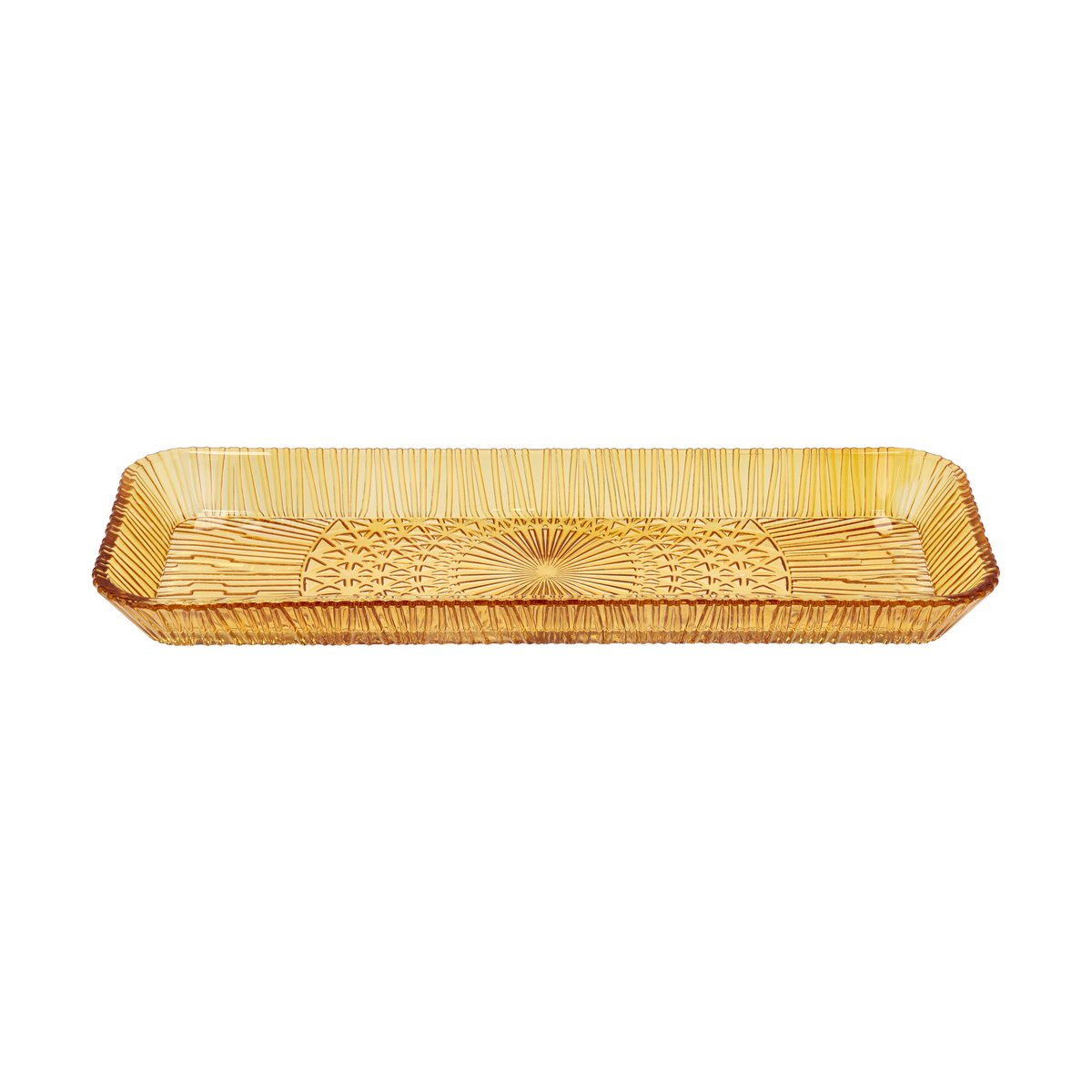 Bitz Kusintha serveringsfat rektangulært 14x38 cm Amber
