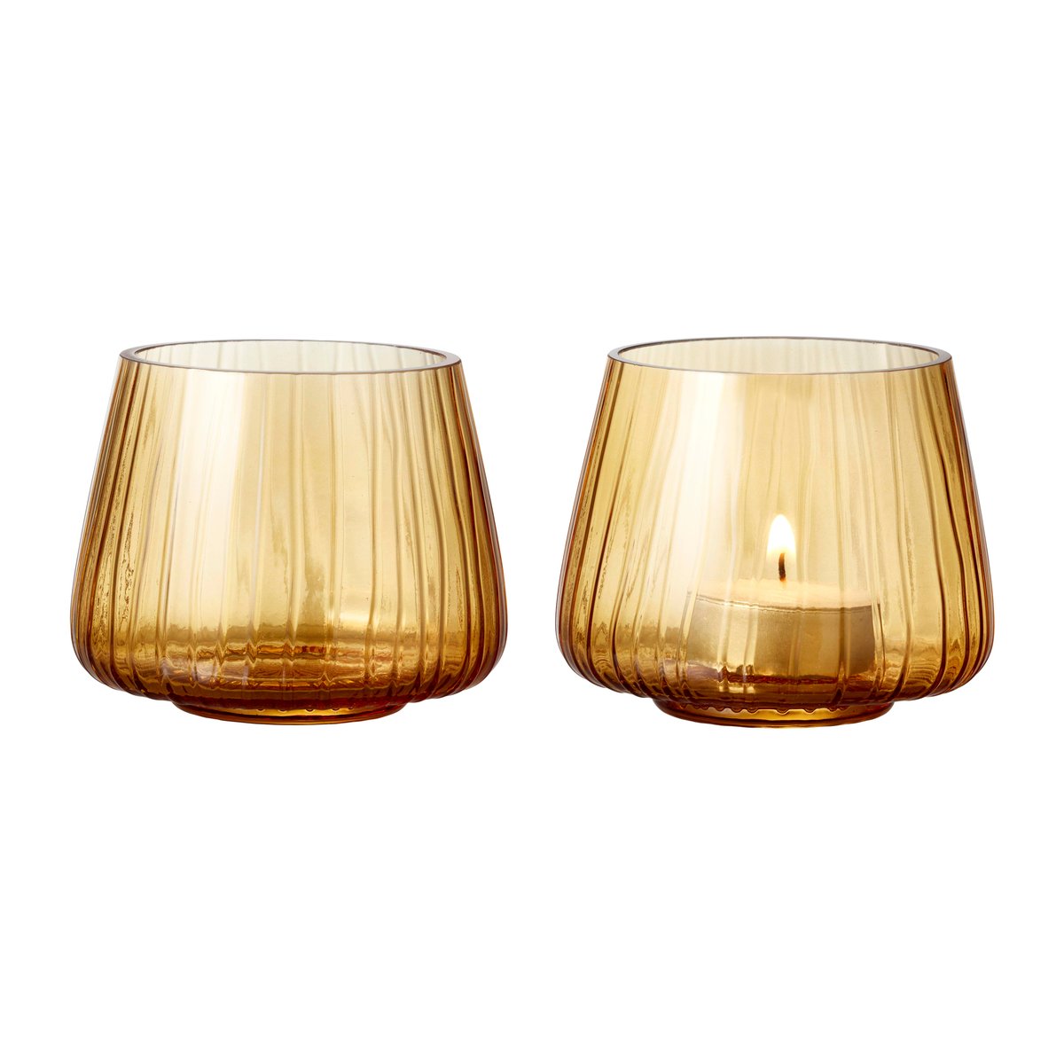 Bitz Kusintha telysestake 7,5 cm 2-pakning Amber