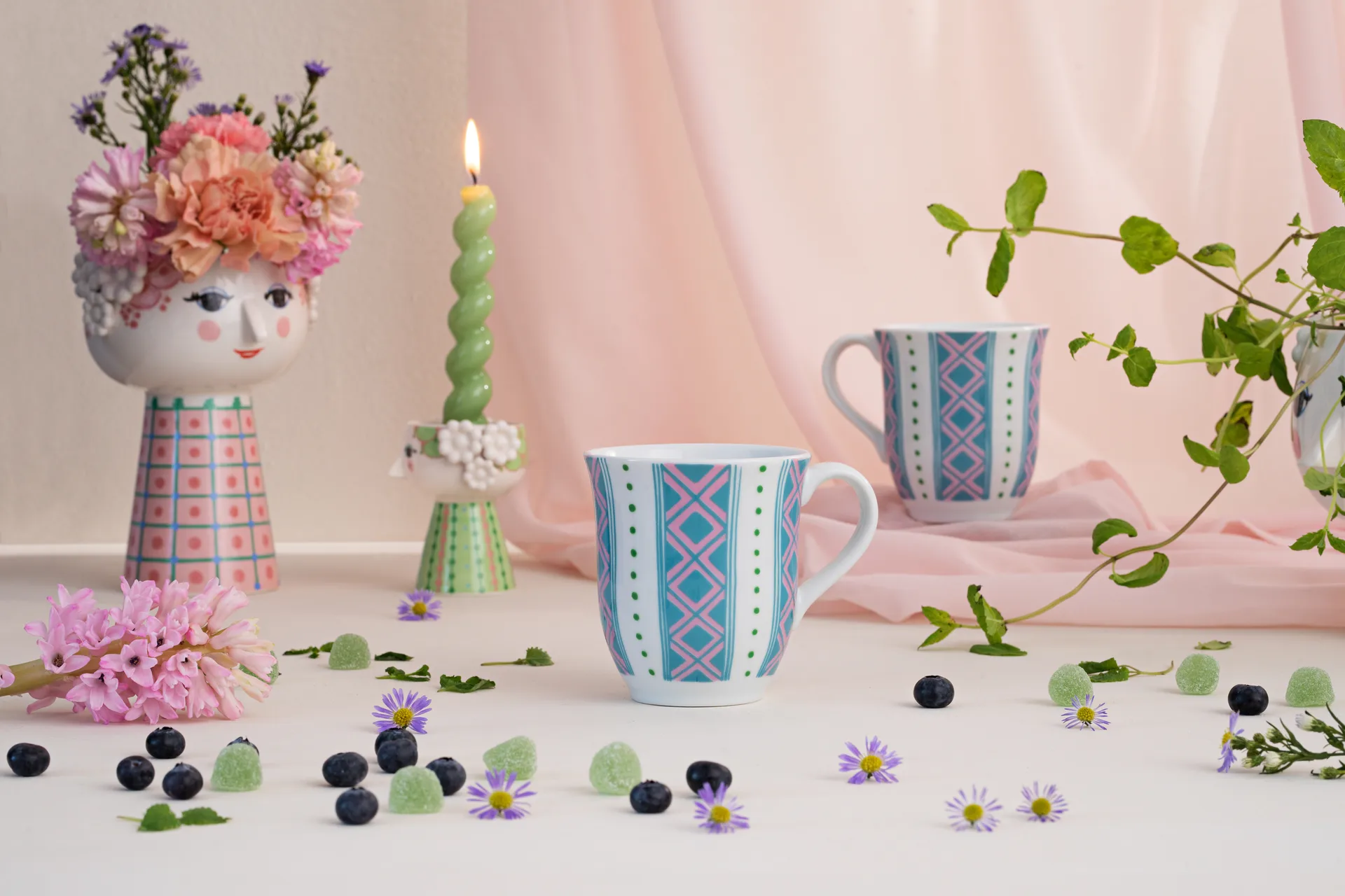 Eva kopp 35 cl, Lyseblå Bjørn Wiinblad