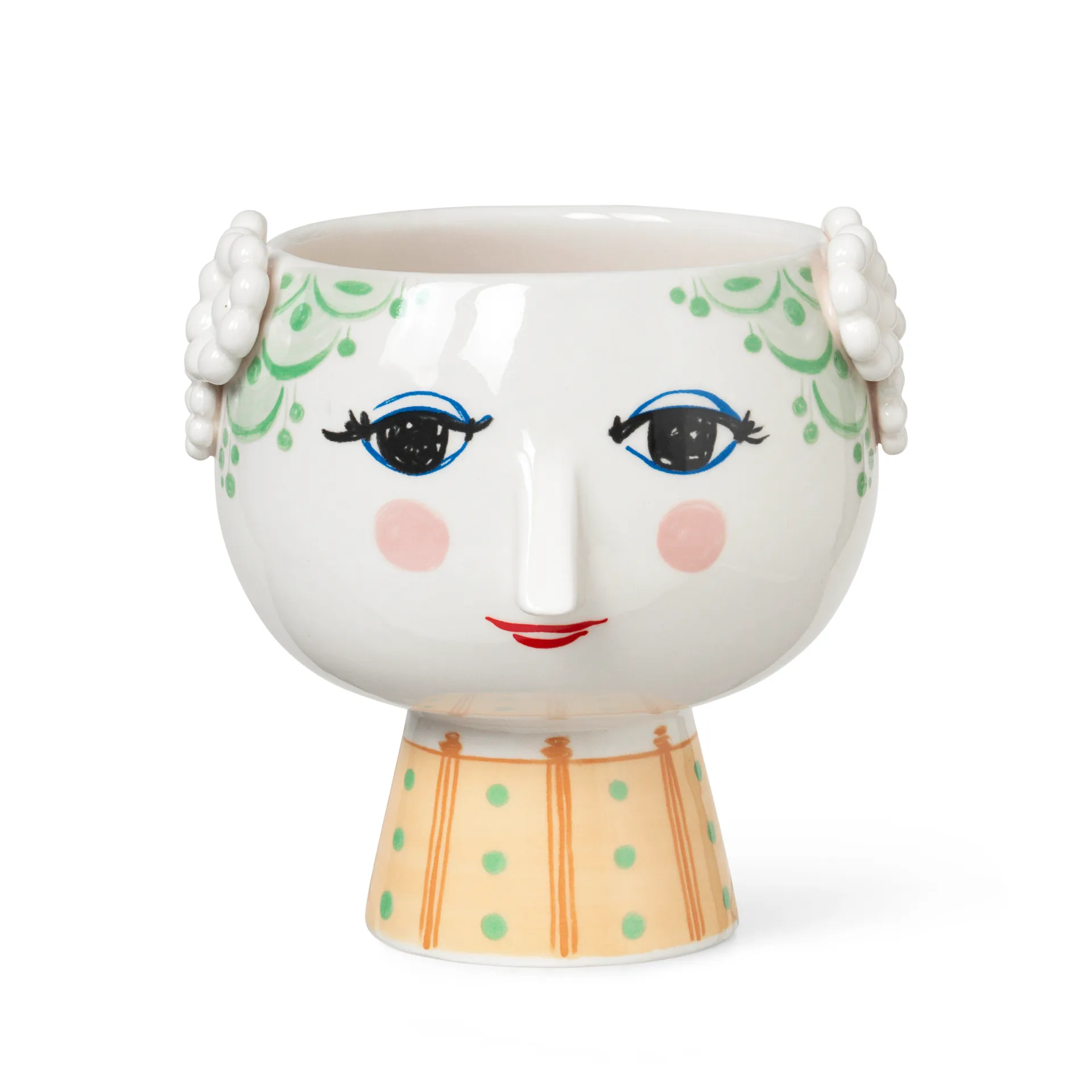 Eva krukke på fot Ø 15,5 cm, Grønn Bjørn Wiinblad