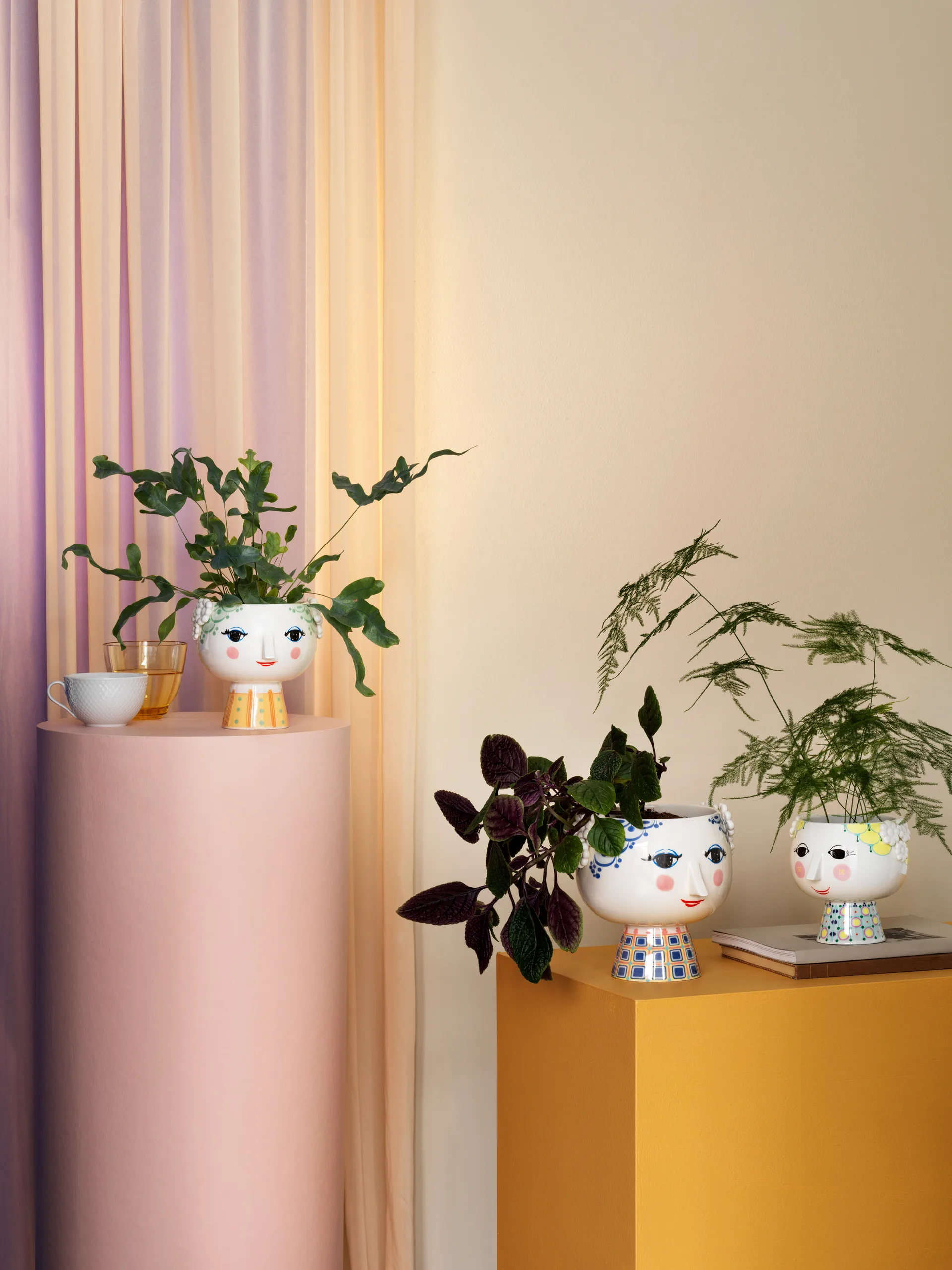 Eva krukke på fot Ø 15,5 cm, Grønn Bjørn Wiinblad