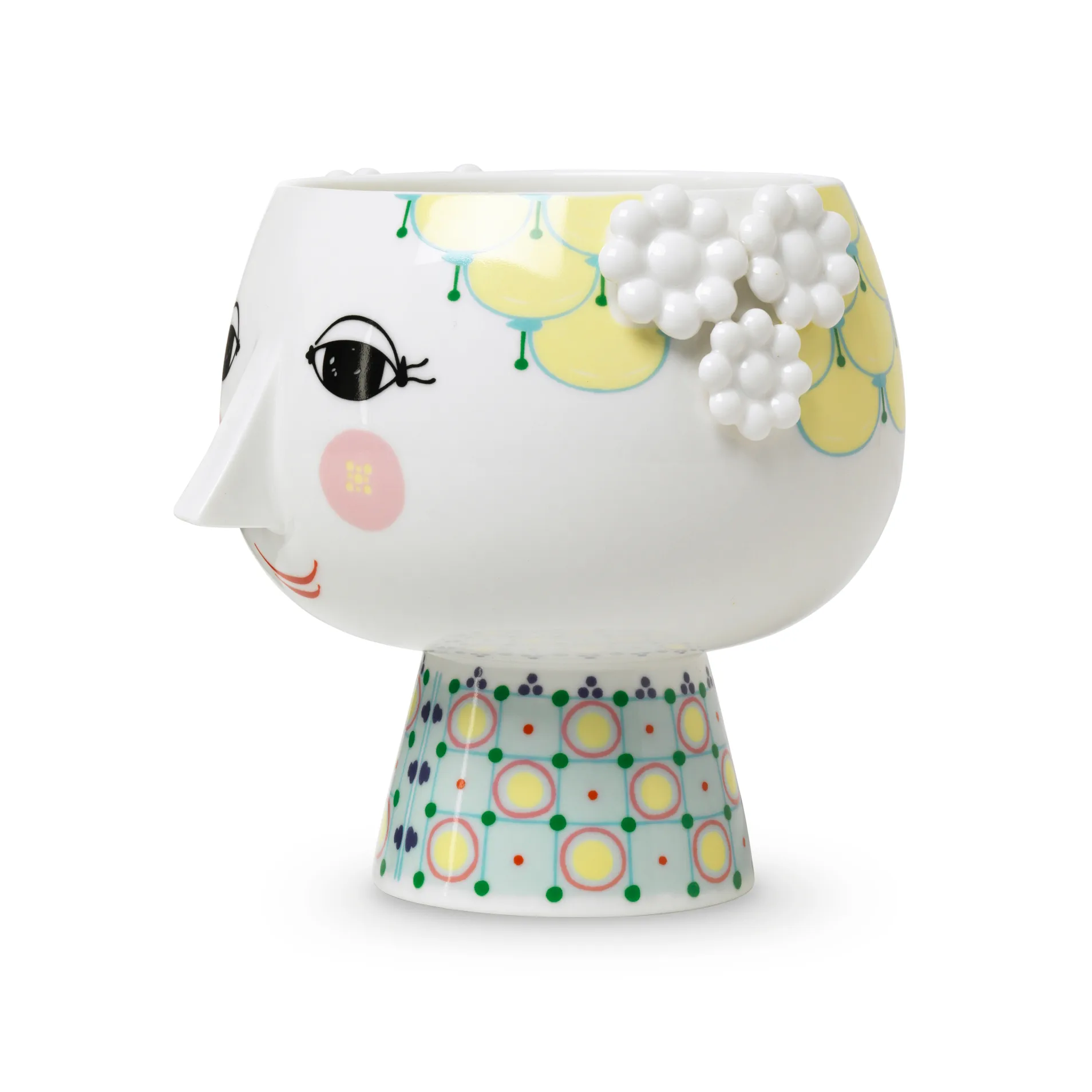 Eva krukke på fot Ø 15,5 cm, Multi Bjørn Wiinblad