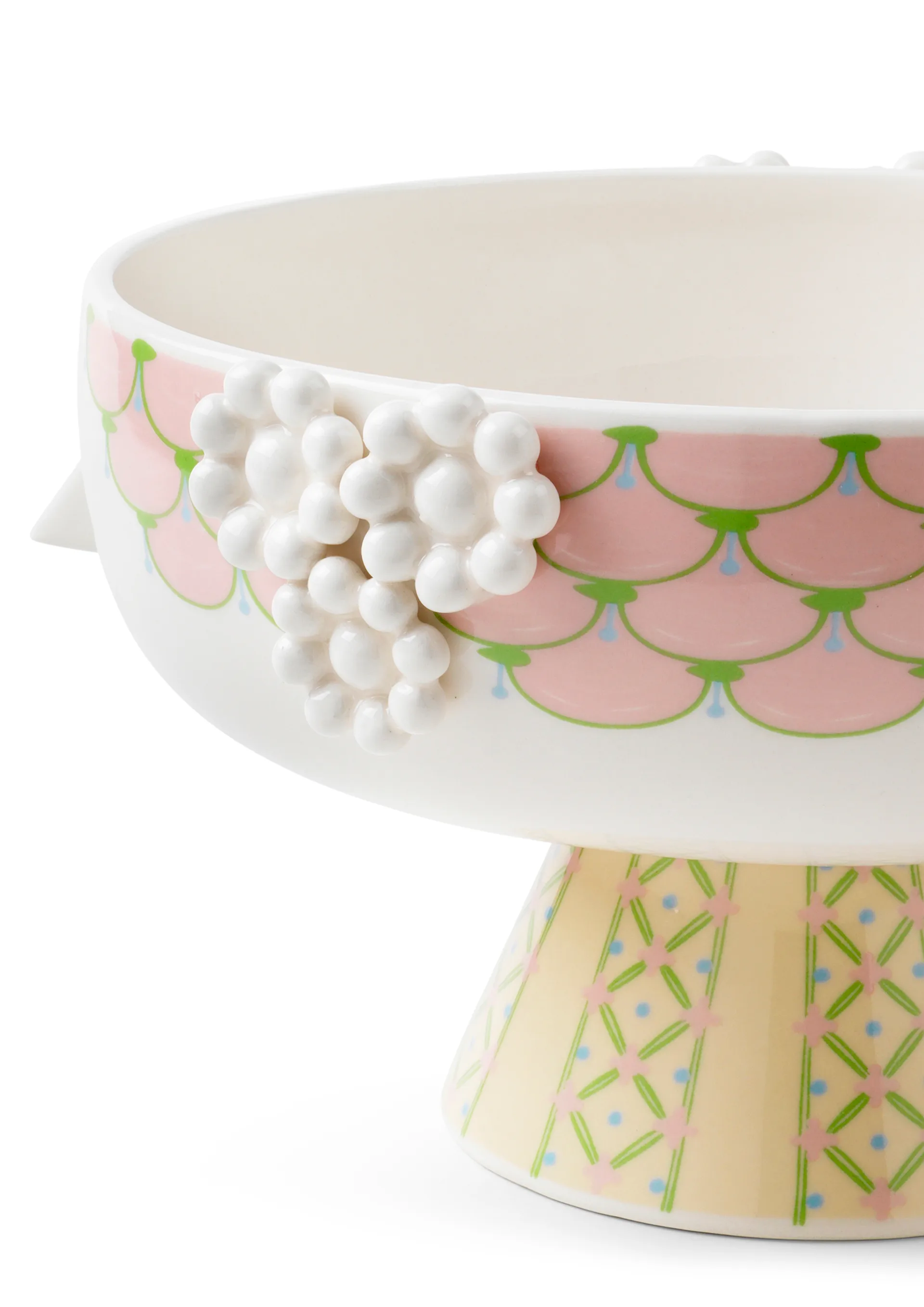 Eva skål på fot Ø 24 cm, Rosa Bjørn Wiinblad