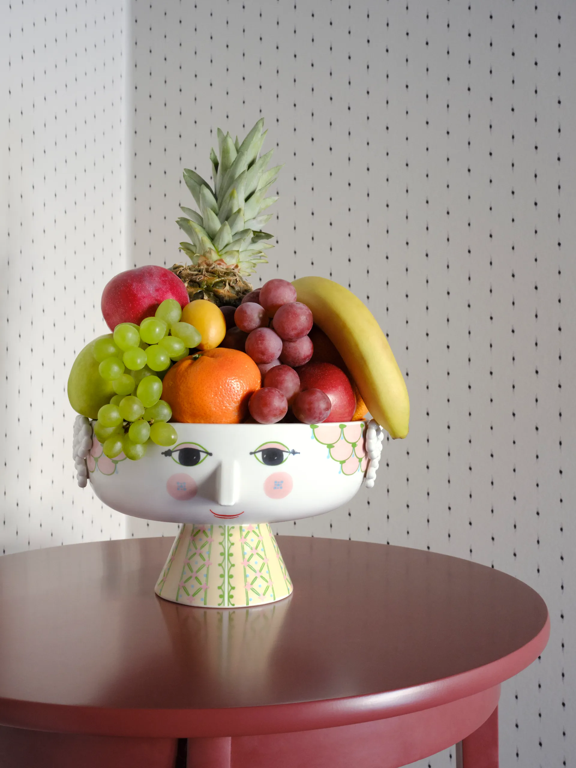 Eva skål på fot Ø 24 cm, Rosa Bjørn Wiinblad