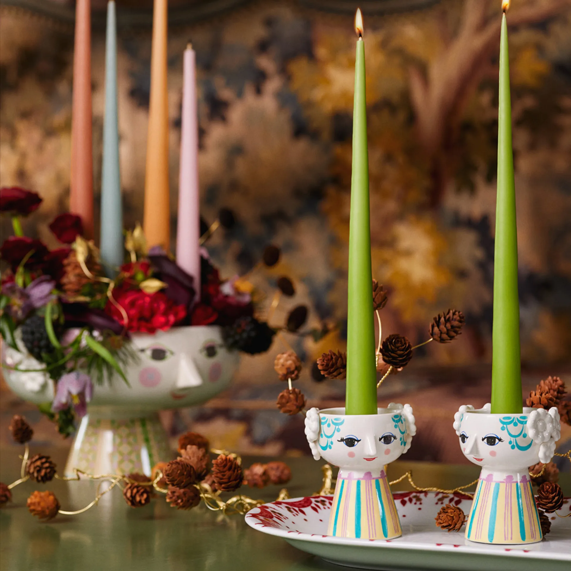 Eva skål på fot Ø 24 cm, Rosa Bjørn Wiinblad