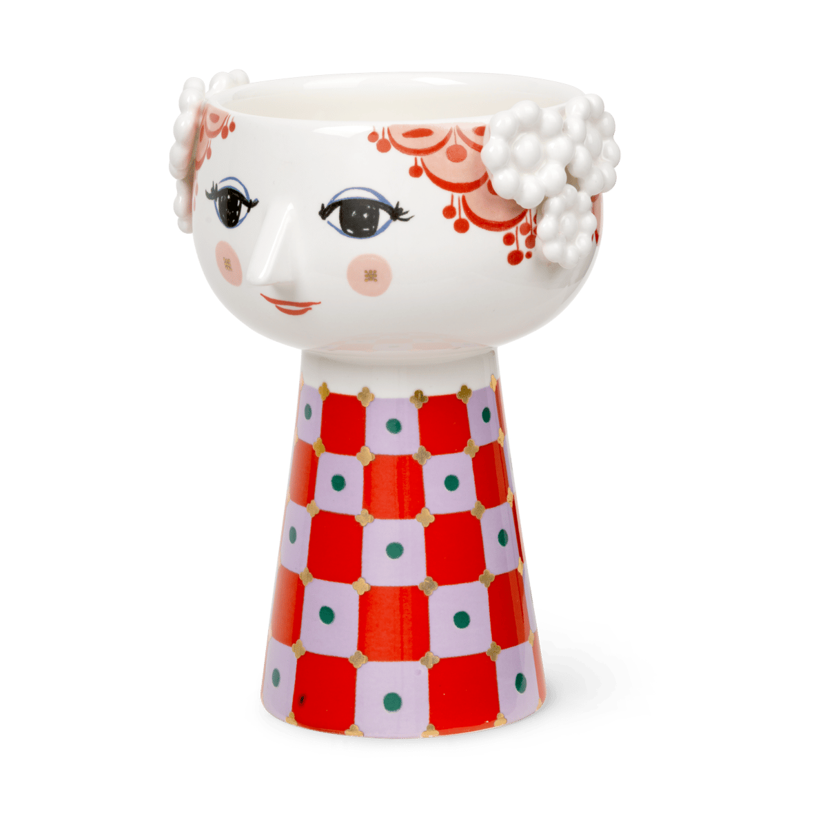 Bilde av Bjørn Wiinblad Eva vase 15 cm Lilla-rød