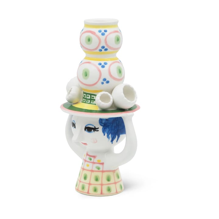 Lady with hat vase H16 cm, Rosa Bjørn Wiinblad