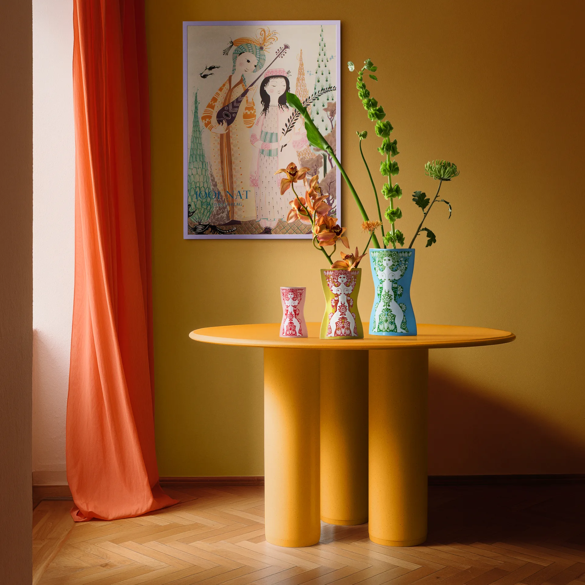 Nina vase, Lyseblå-grønn, 28,5 cm Bjørn Wiinblad