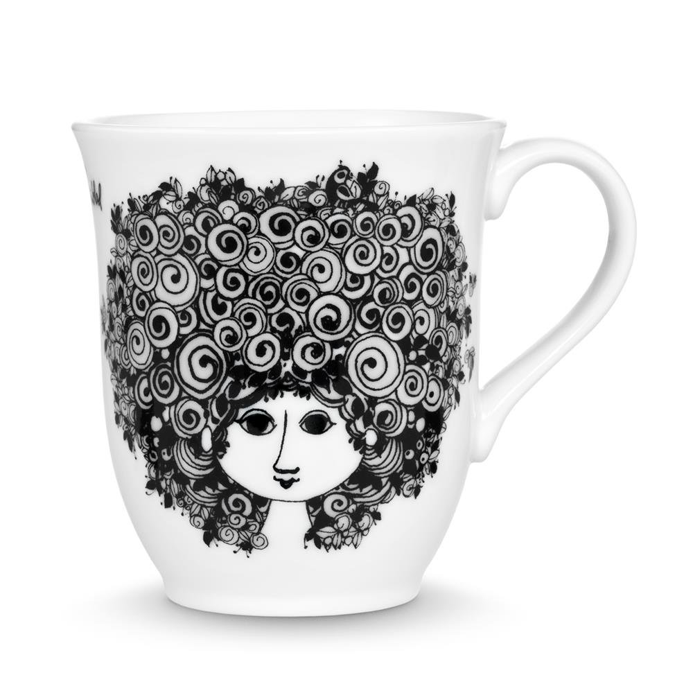 Bjrn Wiinblad Rosalinde krus 35 cl sort | Skandinavisk Design | Kaffekopper | Svart