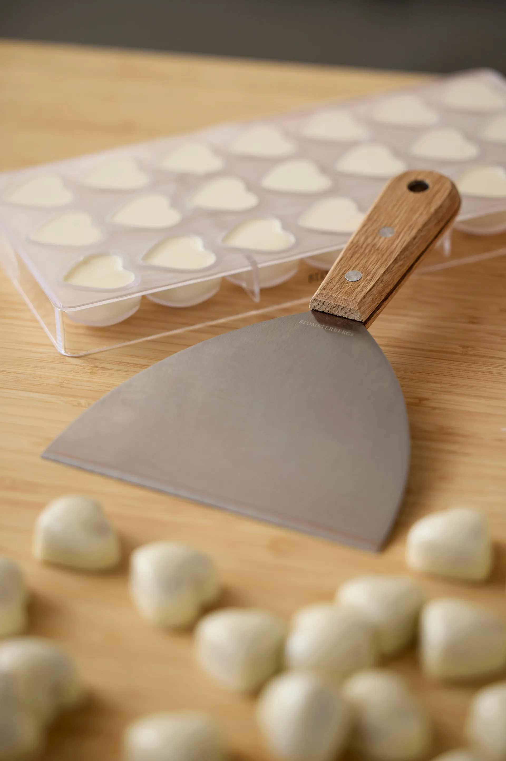 Blomsterberg sjokoladeskrape, Eik-rustfritt stål Blomsterbergs